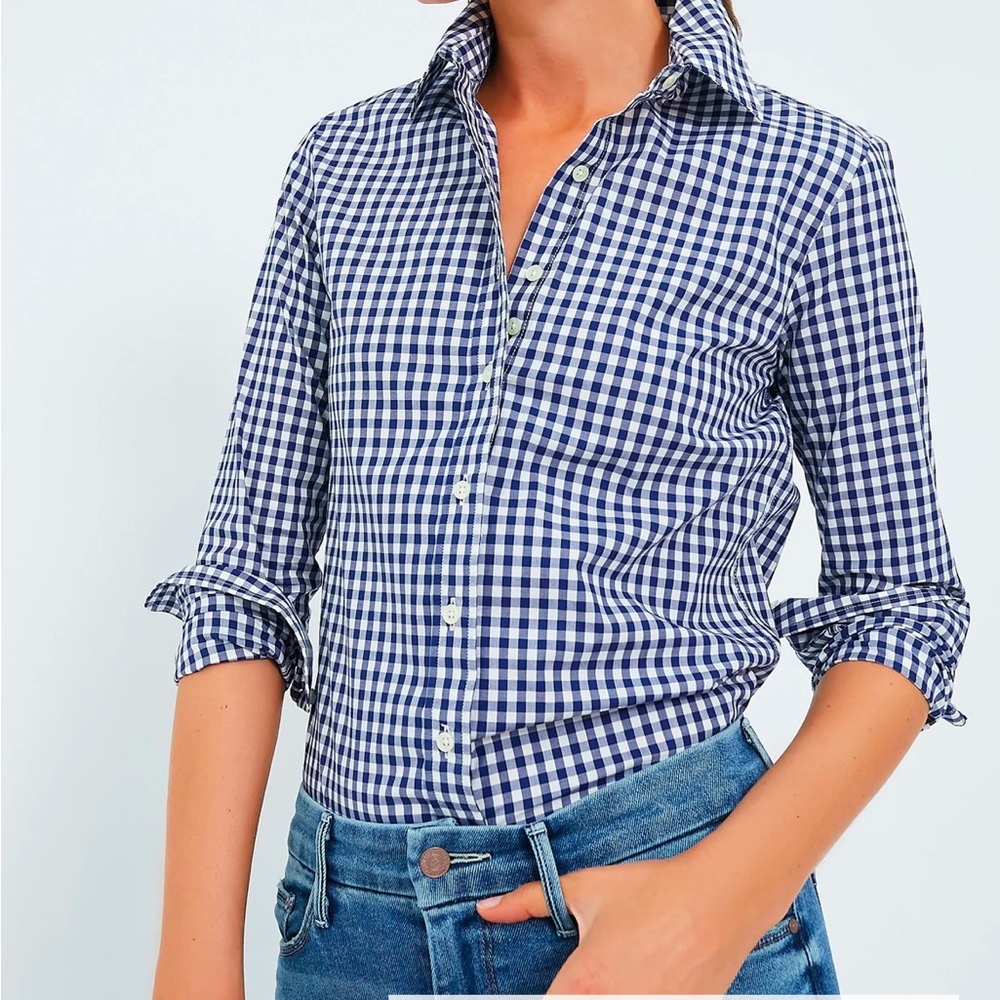 The Shirt Rochelle Behrens navy gingham
